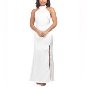 Elliatt White Halter Wedding Dress